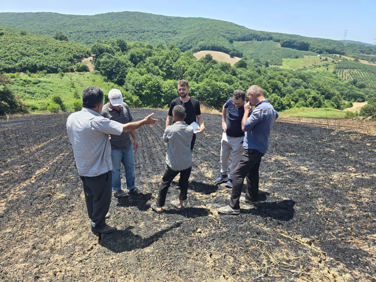 Yangında zarar gören çiftçilere gübre ve tohum desteği