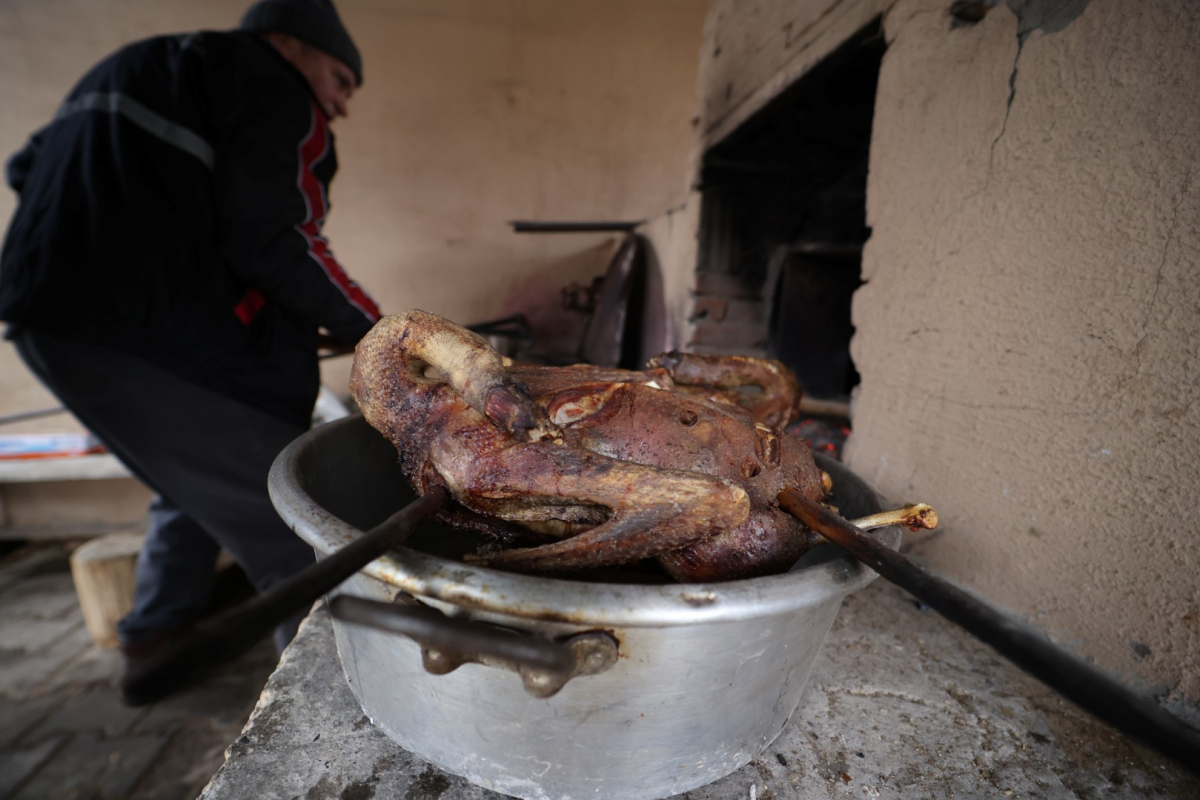 Eseler Köyü’nde Kaz Bayramı öncesi imece bereketi 