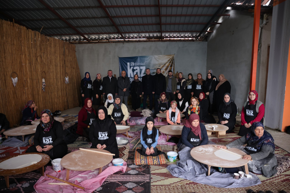 Eseler Köyü’nde Kaz Bayramı öncesi imece bereketi 