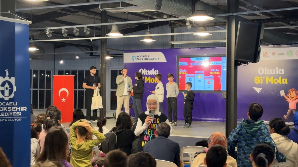 Çocuklar yorgunluklarını “Okula Bi’ Mola”da atıyor