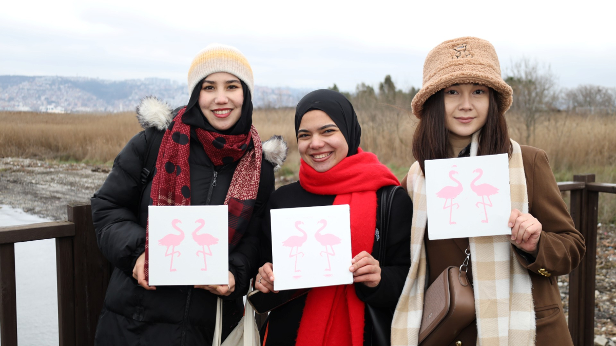 Doğanın en zarif misafirleri hayran bıraktı