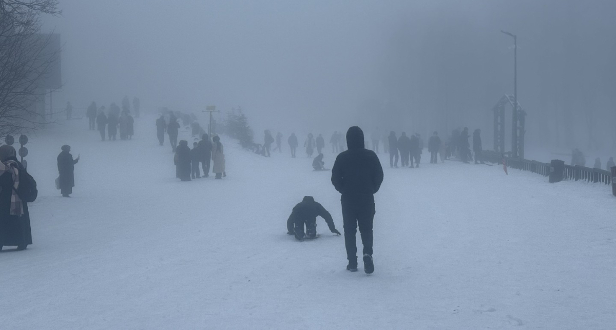 Kuzuyayla’da bayram ve kar sevinci bir arada