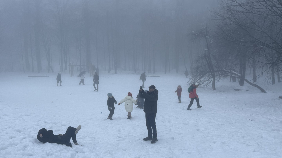 Kuzuyayla’da bayram ve kar sevinci bir arada