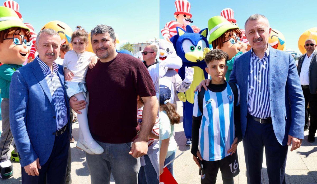 Başkan Büyükakın’a çocuklardan sevgi seli