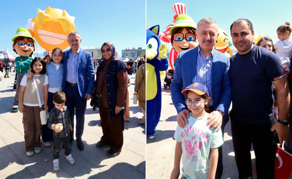 Başkan Büyükakın’a çocuklardan sevgi seli