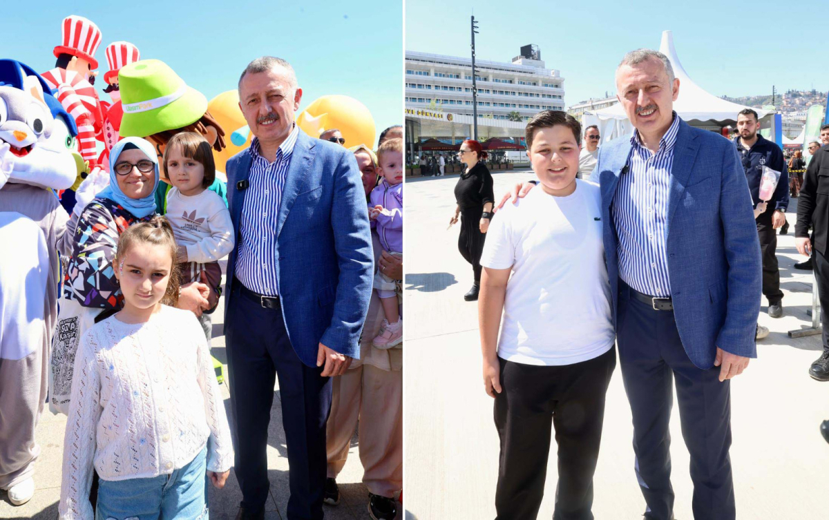 Başkan Büyükakın’a çocuklardan sevgi seli