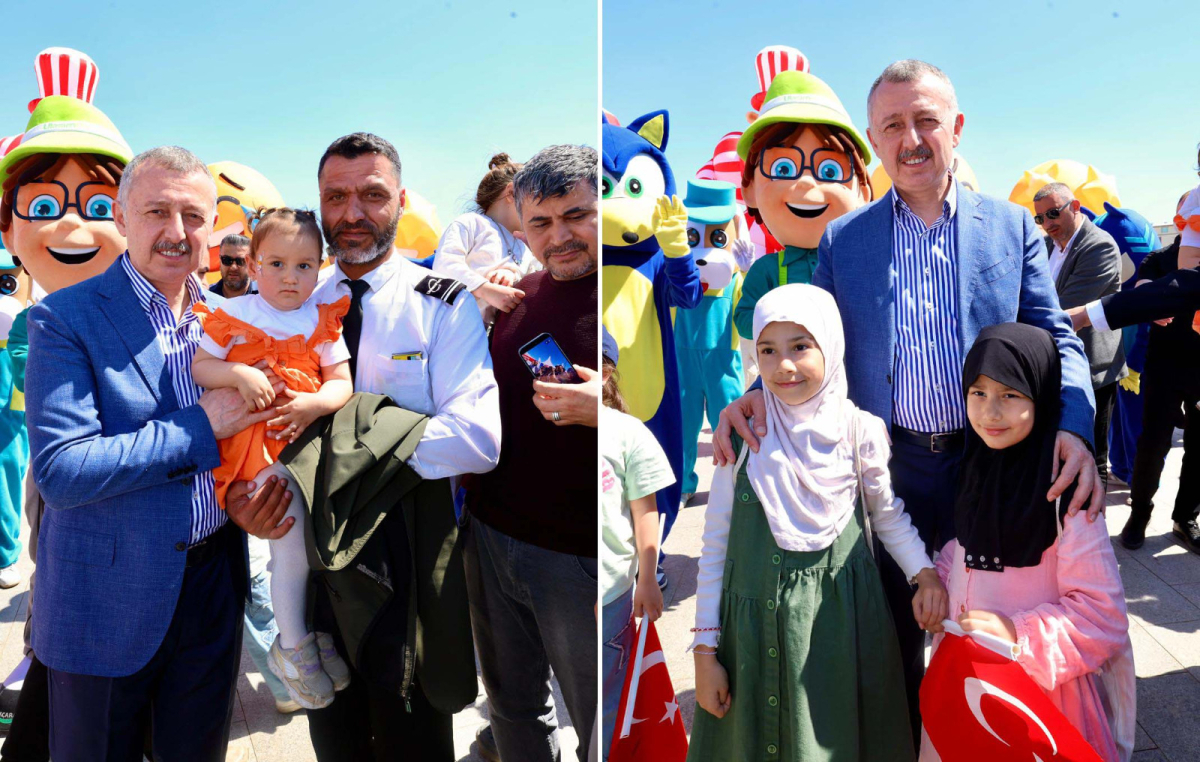 Başkan Büyükakın’a çocuklardan sevgi seli