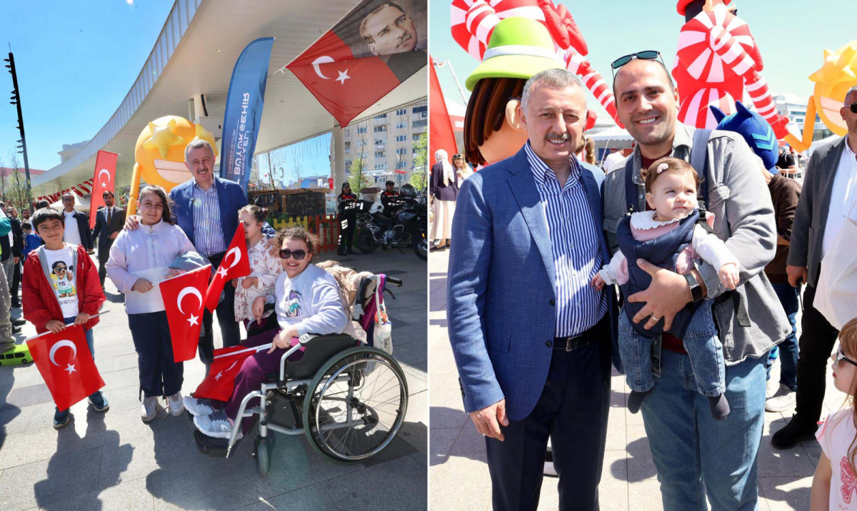 Başkan Büyükakın’a çocuklardan sevgi seli