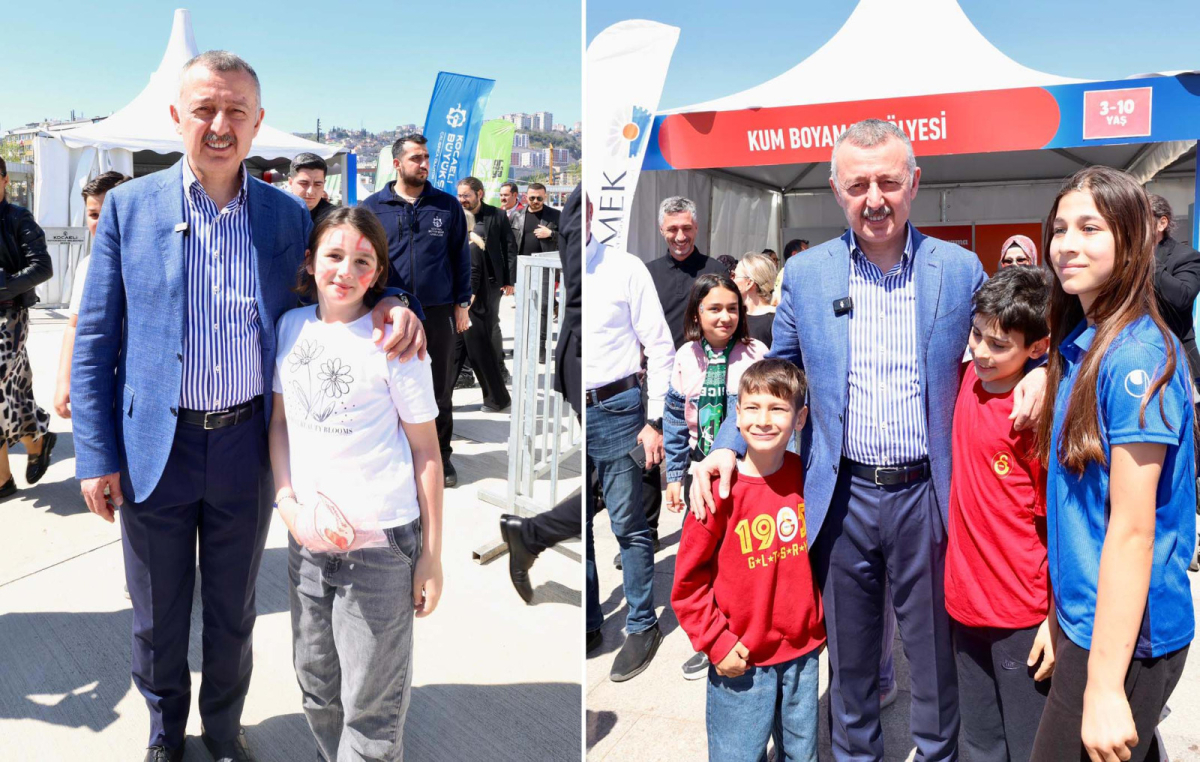 Başkan Büyükakın’a çocuklardan sevgi seli