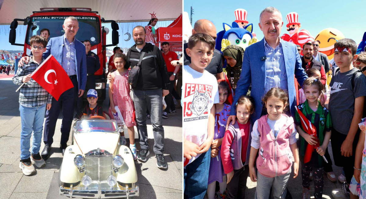 Başkan Büyükakın’a çocuklardan sevgi seli