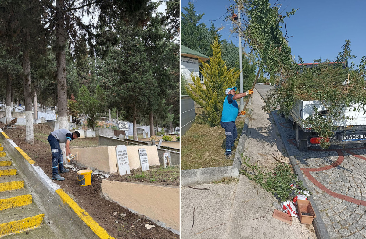 Mezarlıklarda durmaksızın çalışmaya devam
