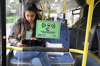 Belediye otobüslerinde internet keyfi!