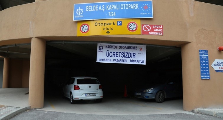 Kadıköy otoparkı ücretsiz hizmet vermeye başladı