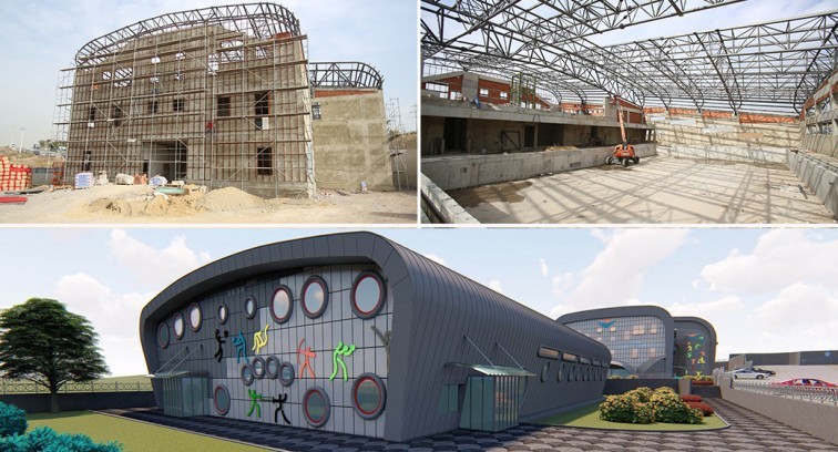 Gebze'deki spor kompleksinde salon inşaatı tamamlandı