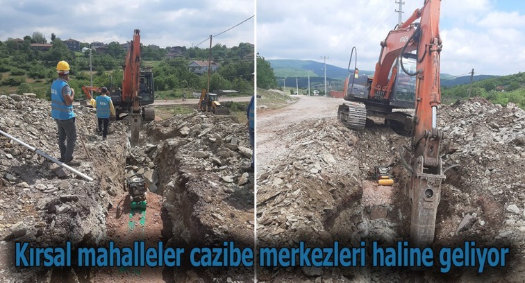 Körfez Kalburcu'da sağlıklı altyapı yapılıyor