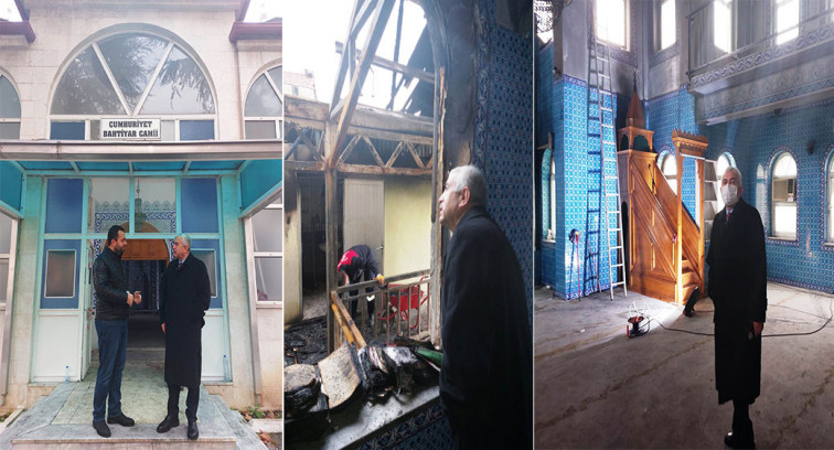 Genel Sekreter Gündoğdu, Bahtiyar Camii'ndeki çalışmaları inceledi