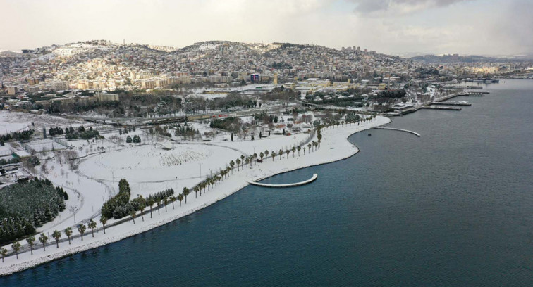 Kocaeli'den kartpostallık kar manzaraları