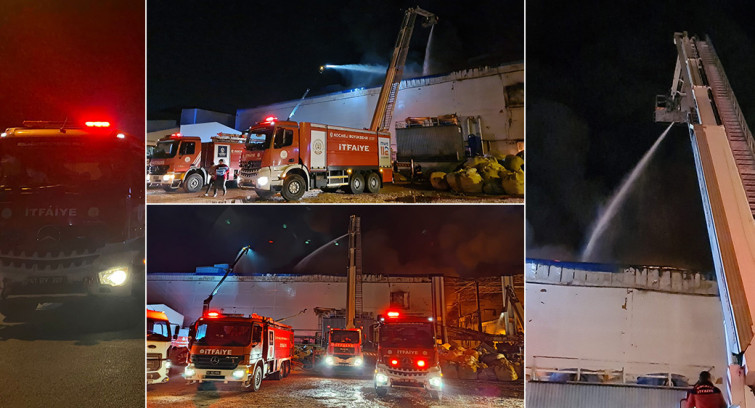 Bursa'daki tekstil fabrikası yangınına Kocaeli İtfaiyesinden müdahale