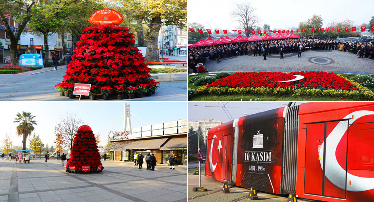Büyükşehir'den 84. yılda 1084 Atatürk çiçeği