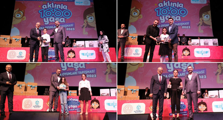 “Aklınla 1000 Yaşa” zeka oyunları yarışmasının kazananları ödüllerini aldı