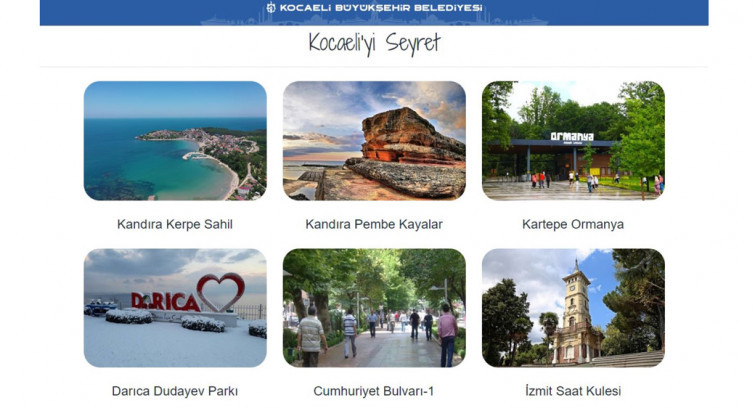 Kocaeli'nin turistik mekanları cepte